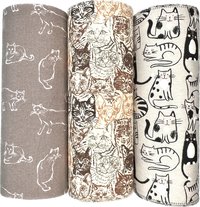 Cat Trio Paperless Towels || Unpaper Towels || Eco Kitchen Gift 12x12 Sheets