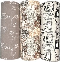 Cat Trio Paperless Towels || Unpaper Towels || Zero Waste Kitchen 12x12 Sheets