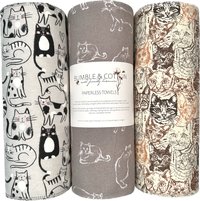 Cat Trio Paperless Towels || Unpaper Towels || Eco Kitchen Gift 12x12 Sheets