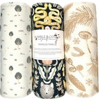 Nature Trio Paperless Towels || Unpaper Towels || Eco Kitchen Botanical Gift 12x12 Sheets