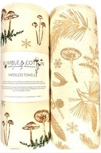 Mushroom Trio Paperless Towels || Mushrooms & Botanicals || Unpaper Towels || 12x12 Sheets || Eco-Friendly Gift