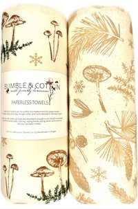 Mushroom Trio Paperless Towels || Mushrooms & Botanicals || Unpaper Towels || 12x12 Sheets