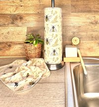 Bee’s & Plants Paperless Towels || 12 Unpaper Towels Bee print || Washable Wipes || 12x12