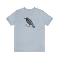 Raven Tee Shirt || Raven T-Shirt || Raven Crow Tree Eco T-shirt || Wildlife Tee Gender Neutral Gift