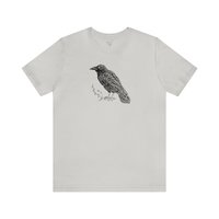 Raven Tee Shirt || Raven T-Shirt || Raven Crow Tree Eco T-shirt || Wildlife Tee Gender Neutral Gift