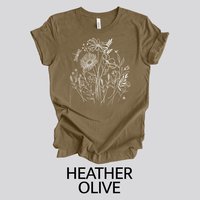 Wildflower Tee Shirt || Flower Lover Tee || Floral T-Shirt || Gender Neutral Gift