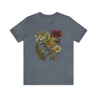 Floral Botanical Tee Shirt ||  Flower Tee || Botanical Flowers T-shirt || Nature ECO T-shirt Gender Neutral Gift