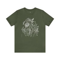 Wildflower Tee Shirt || Flower Lover Tee || Floral T-Shirt || Gender Neutral Gift