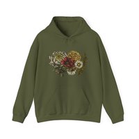 Floral Botanical Hoodie Sweatshirt || Flower Hoodie || Eco Nature Gender Neutral Gift