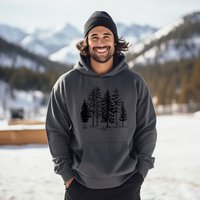 Forest Unisex Hoodie || Forest Trees Hoodie || Tree Forest Hooded Sweatshirt Gender Neutral Gift