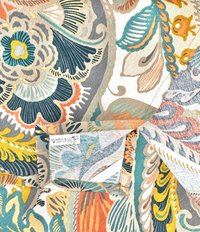 EarthTone Swirly Leaves Chef Towel || Nature Inspired Kitchen Towel || Kitchen Towel