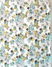 Linen Deadstock Yardage || Botanical Lightweight Linen || Botanical Nature Textile Fabric