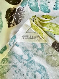 Linen Botanical Kitchen Towel || 100% Pure Linen Kitchen Towel