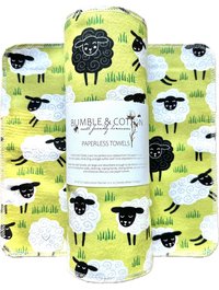 Sheepies Paperless Towels || Unpaper Towels 12x12 || Zero-Waste Eco Kitchen Gift || Sheep lovers gift