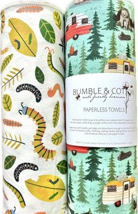 Summer Camping Mix Paperless Towels || Unpaper Towels || Eco-Friendly Summer Camping Gift || 12x12 Sheets