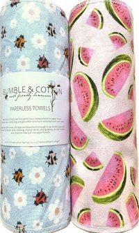 Summer Picnic Trio Paperless Towels || Unpaper Towels || Eco-Friendly Summer Picnic Gift || 12x12 Sheets