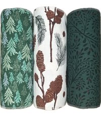 Winter Green Trio Paperless Towels || Unpaper Towels || Zero Waste Kitchen Gifts 12x12 Sheets