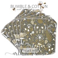 Lunar & Celestial Mushrooms Paperless Towels || Reusable Paper Towels || Artisan Series || Hazelwood