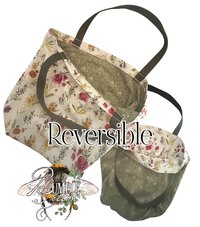 Botanical Cotton Tote Bag | Farmers Market Shopping Bag