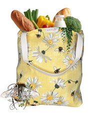 Handmade Botanical Cotton Tote Bag | Nature-Inspired Farmers Market Shopping Bag