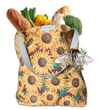 Handmade Botanical Cotton Tote Bag | Nature-Inspired Farmers Market Shopping Bag
