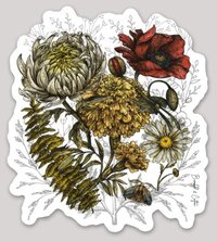Fall Floral Sticker