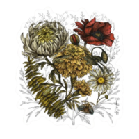 Fall Floral Sticker