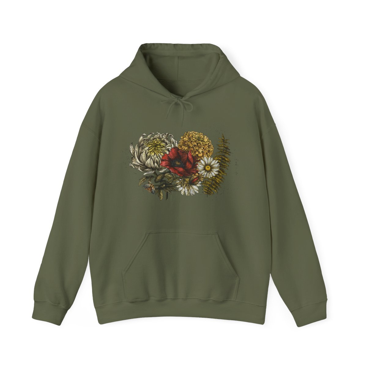 Floral Botanical Hoodie Sweatshirt