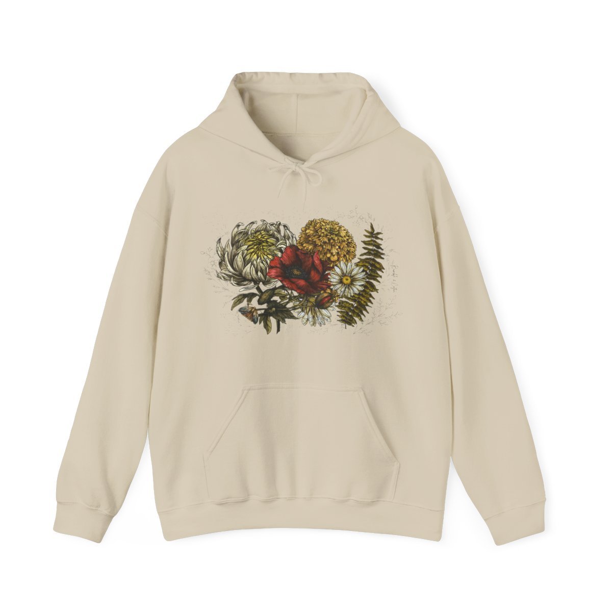 Floral Botanical Hoodie Sweatshirt