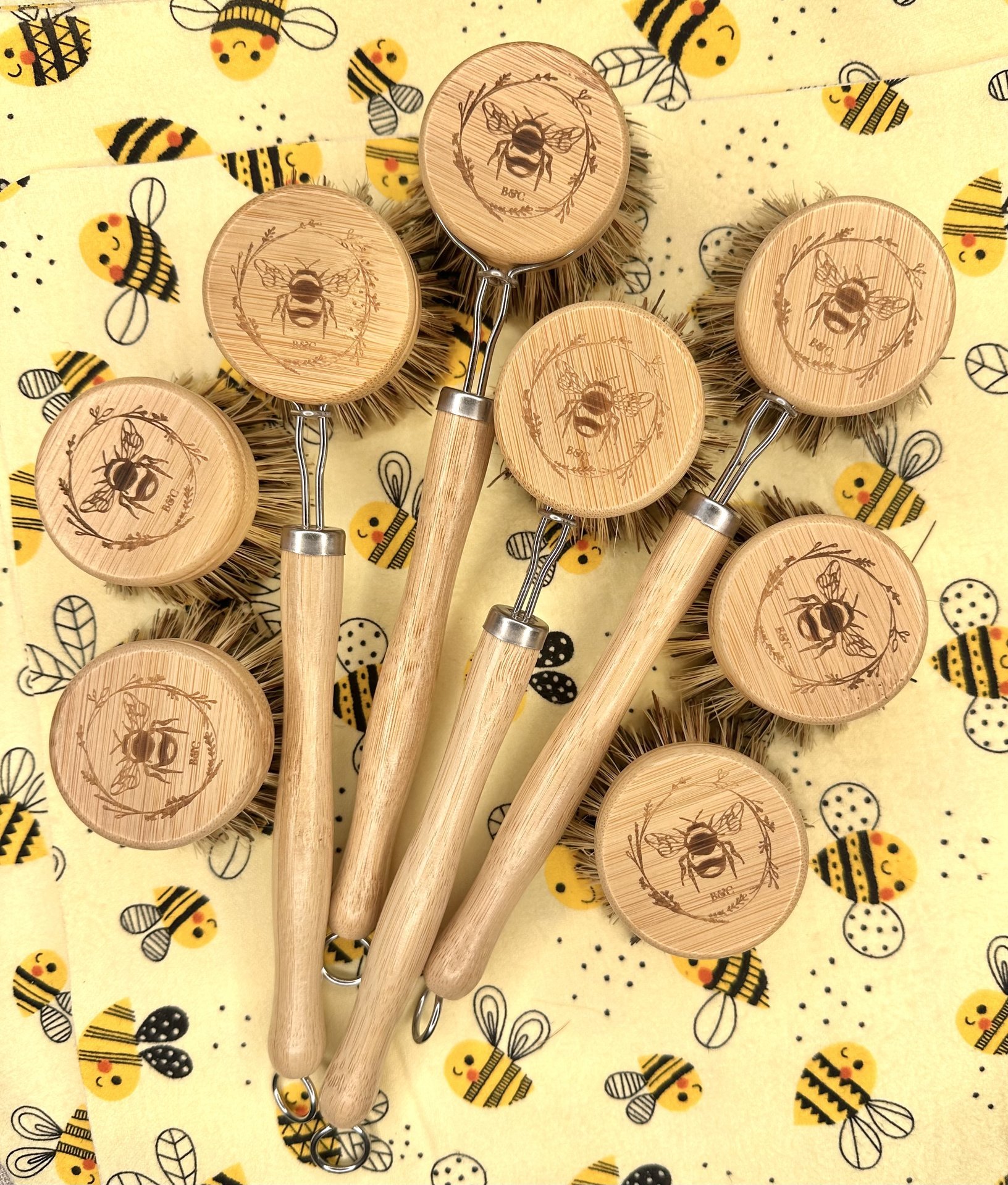 Bamboo-Bee Kitchen Pot&Pan Scrub Brush