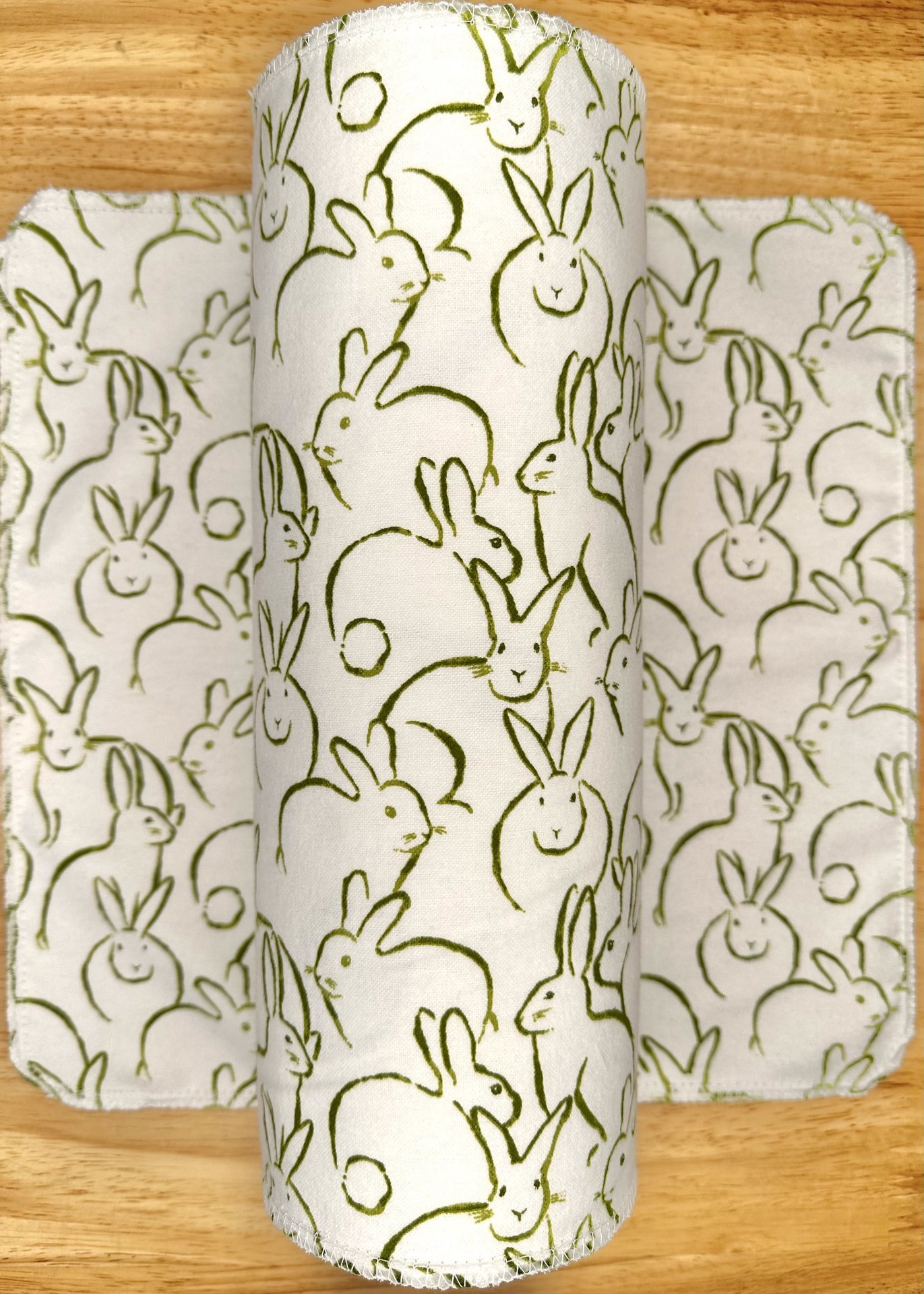 Green•Bunnies Paperless Towels