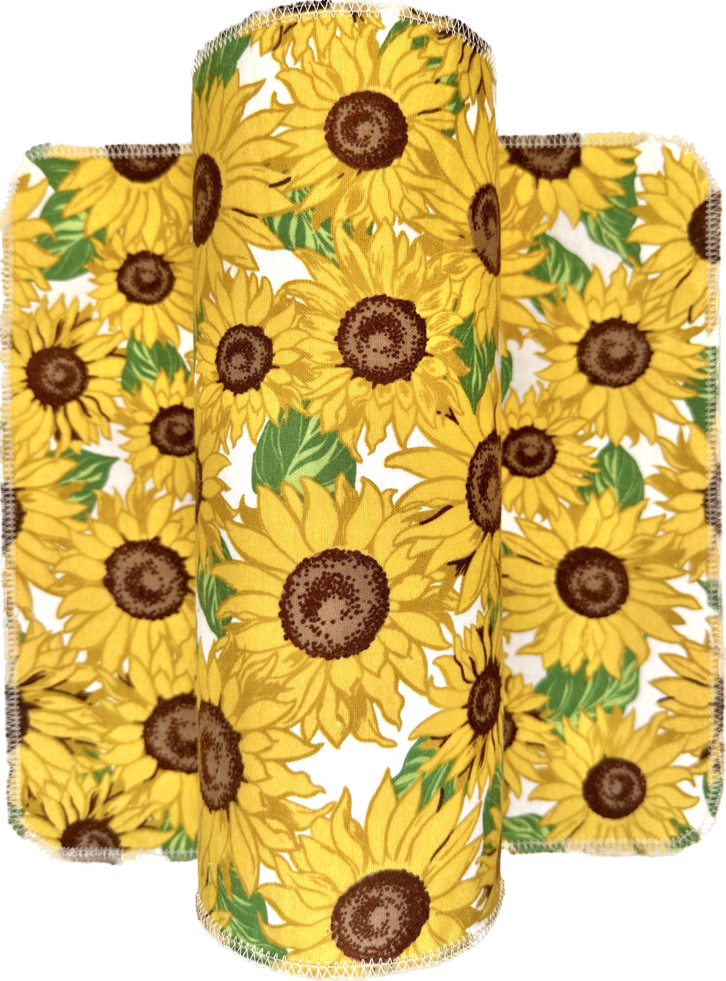 Sunflowers & Leaves Paperless Towels || Unpaper Towels || Zero Waste Kitchen Gifts 12x12 Sheets