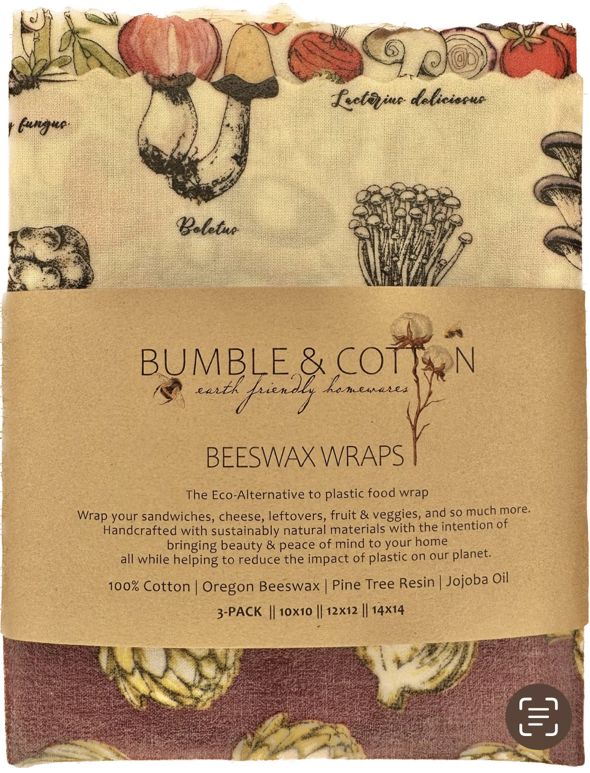 BEESWAX WRAPS 3-pack Food&Fungi 