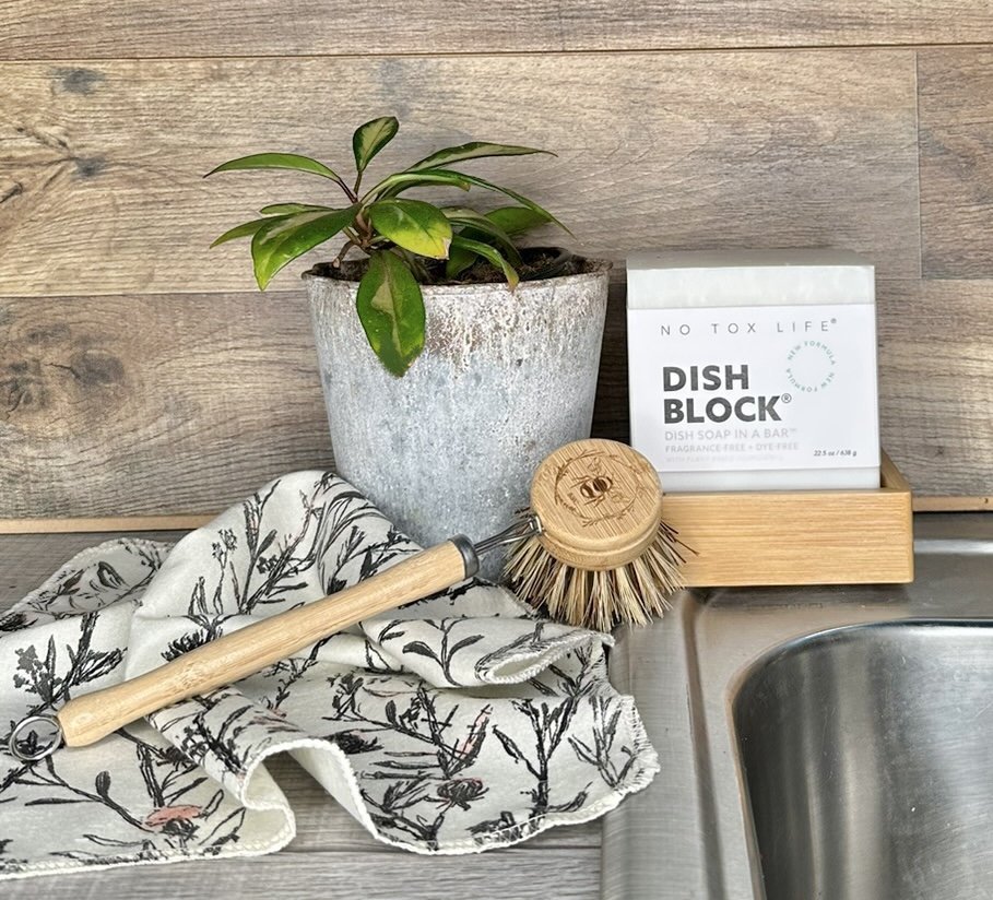 Bamboo Dish-Soap Tray for Solid Dish Soap