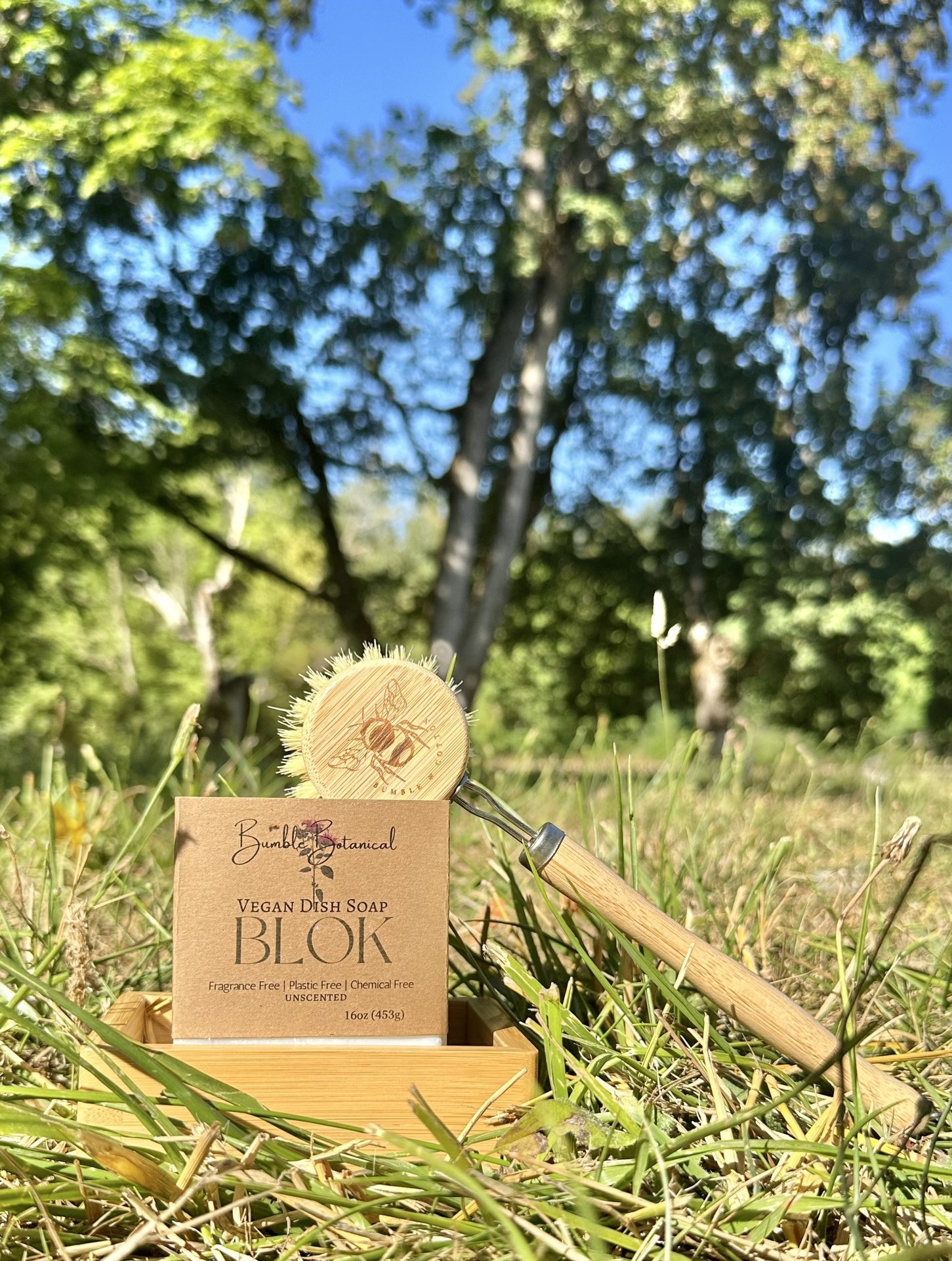 Bamboo Dish-Soap Tray for Solid Dish Soap