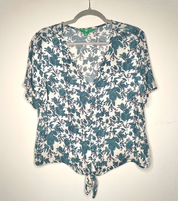 Blue&White Botanical Top мє∂ιυм