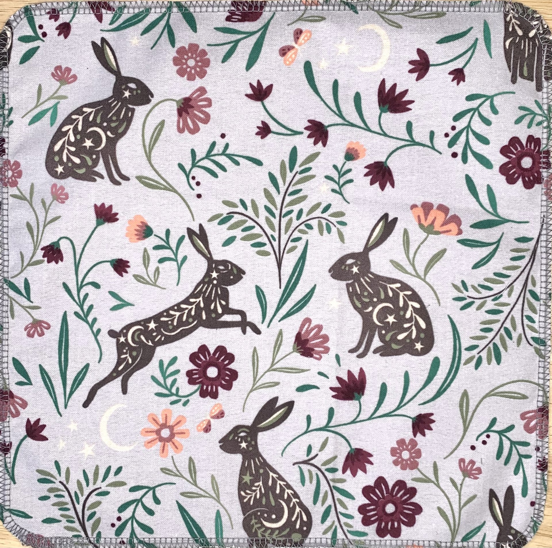 Celestial Rabbits Paperless Towels || Eco-Friendly Gift || Unpaper Towels 12x12 Sheets