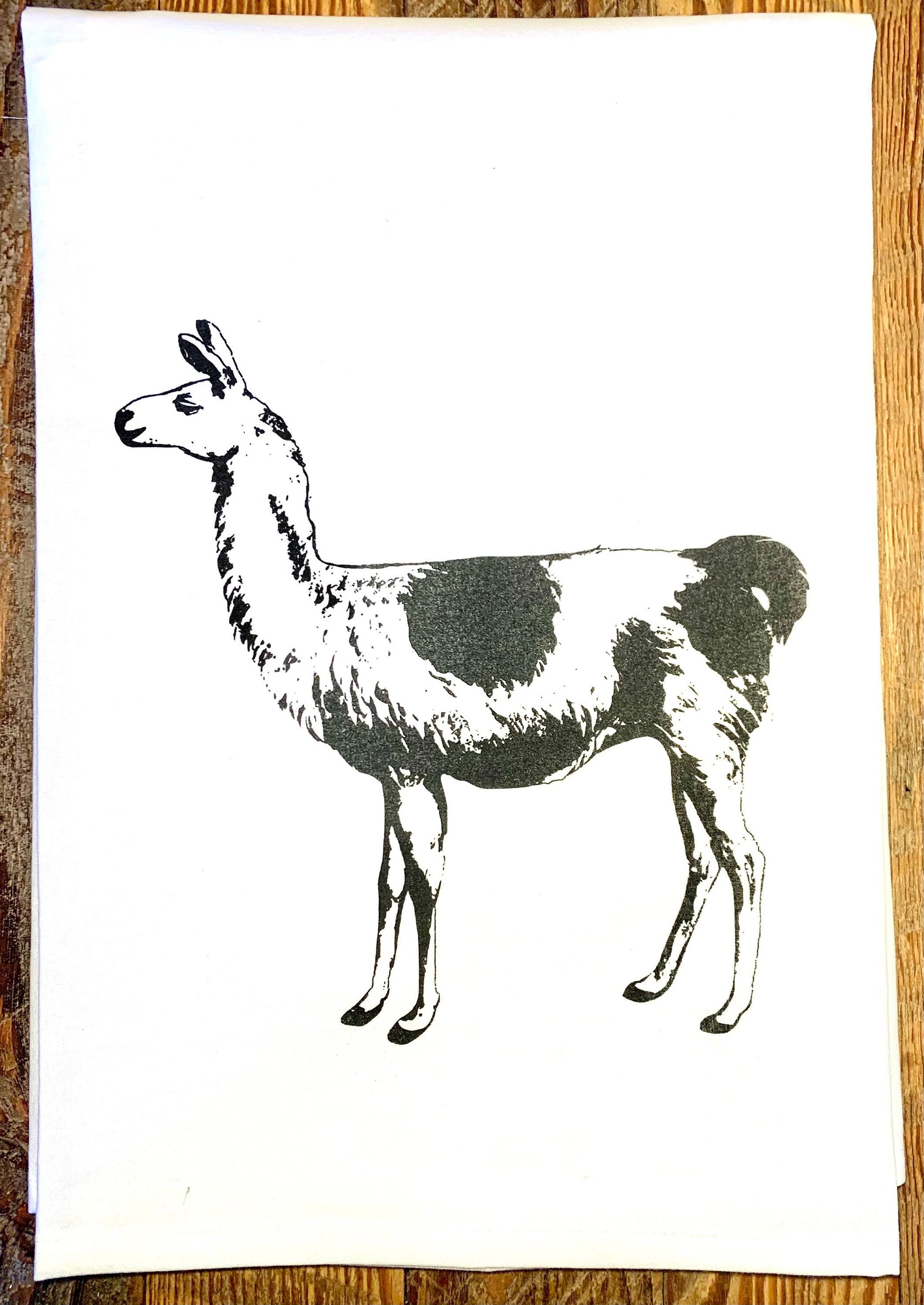 Llama Tea Towel || Vintage Llama Art