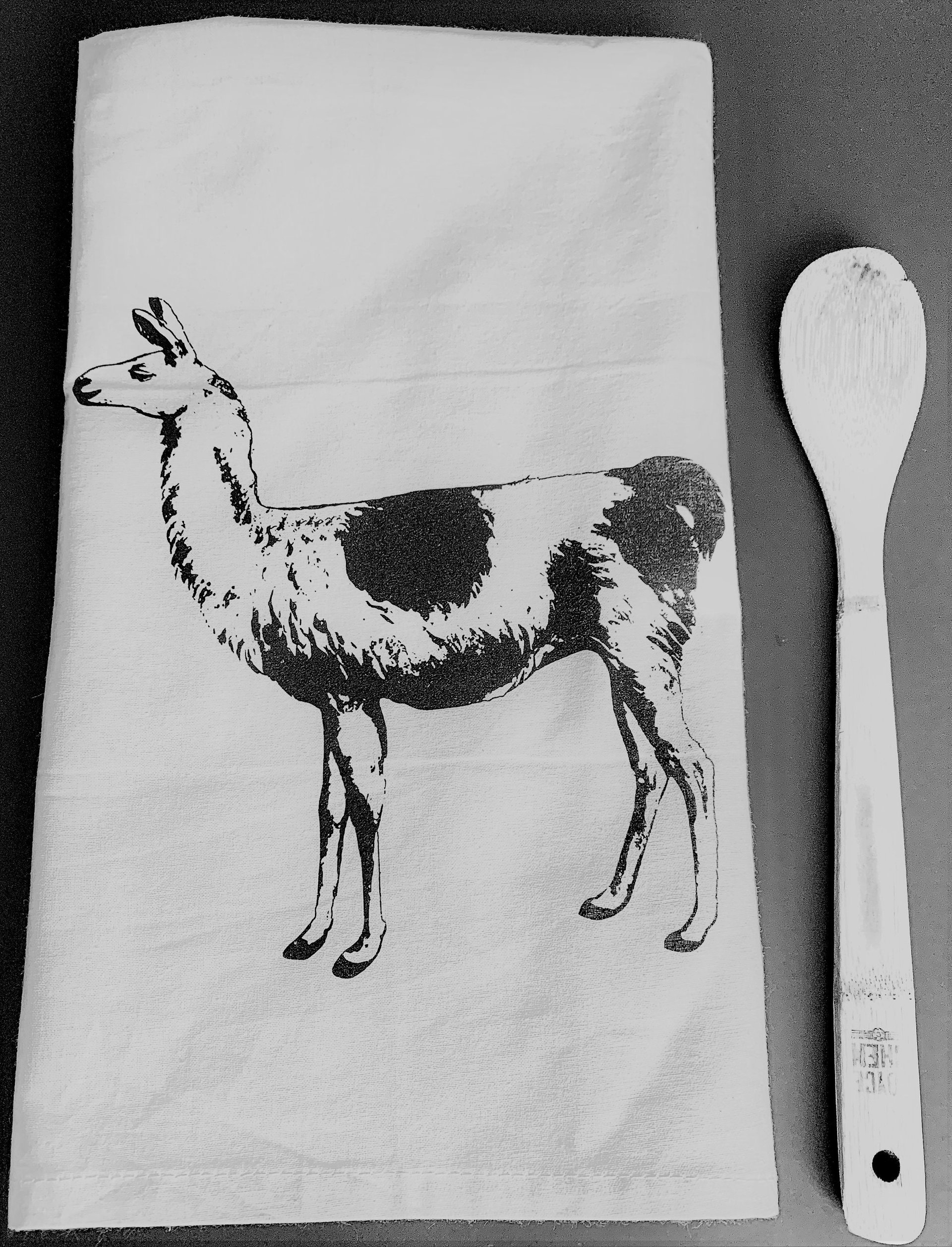 Llama Tea Towel || Vintage Llama Art