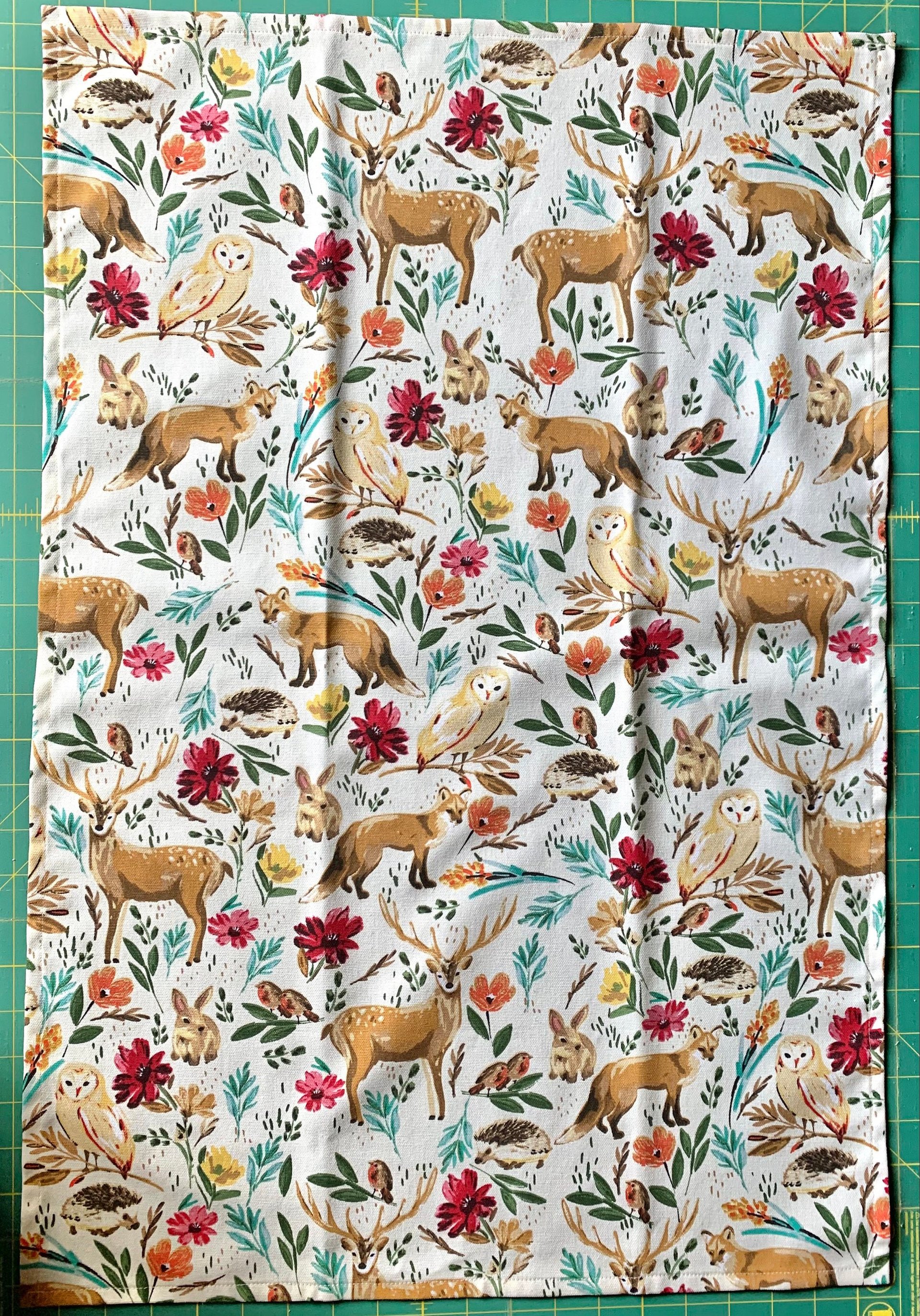 Woodland Animals Chef Towel || Nature Inspired Kitchen Towel