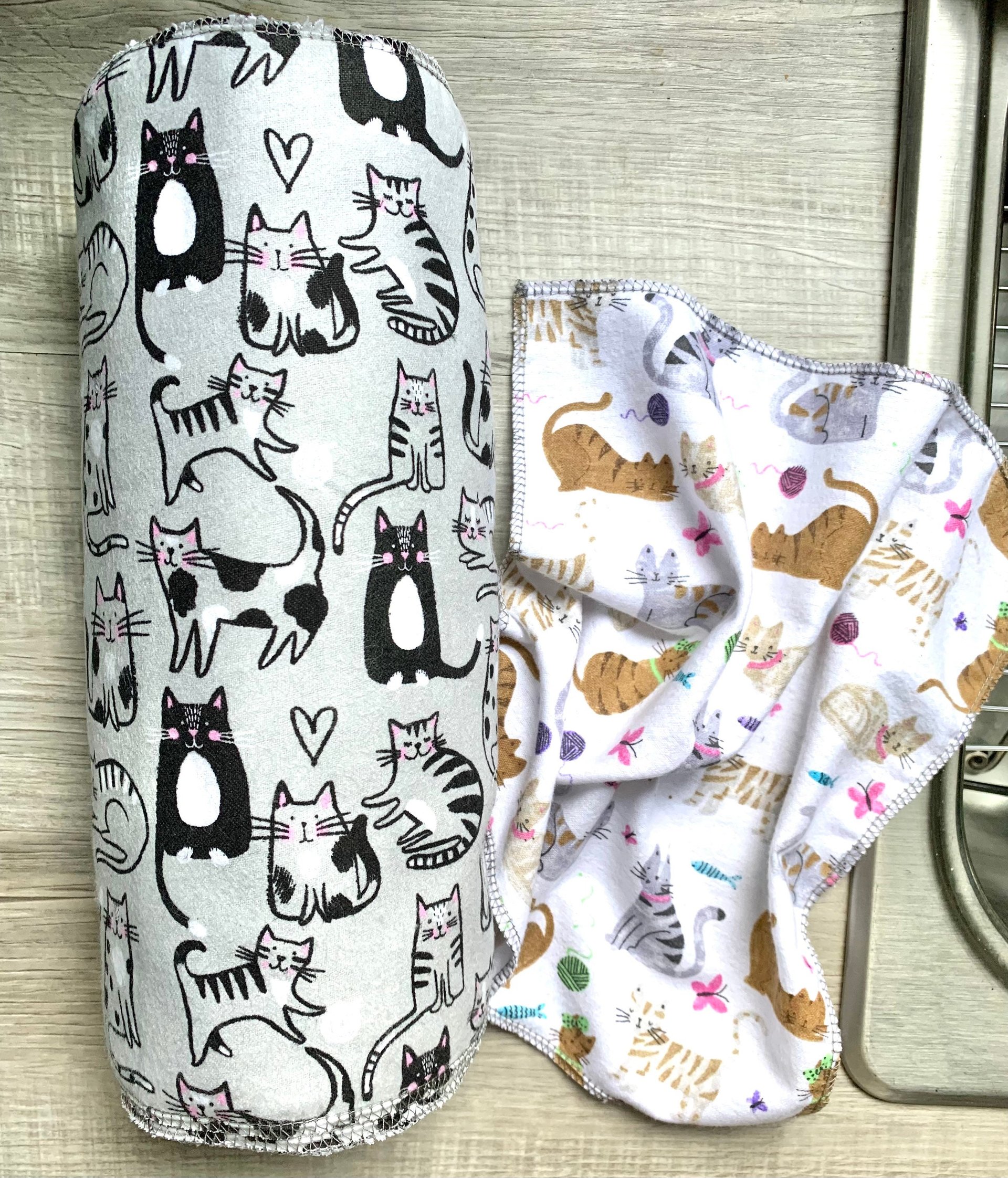 Cat Lover Paperless Towels || Unpaper Towels || Eco Sustainable Gift || 12x12 Sheets