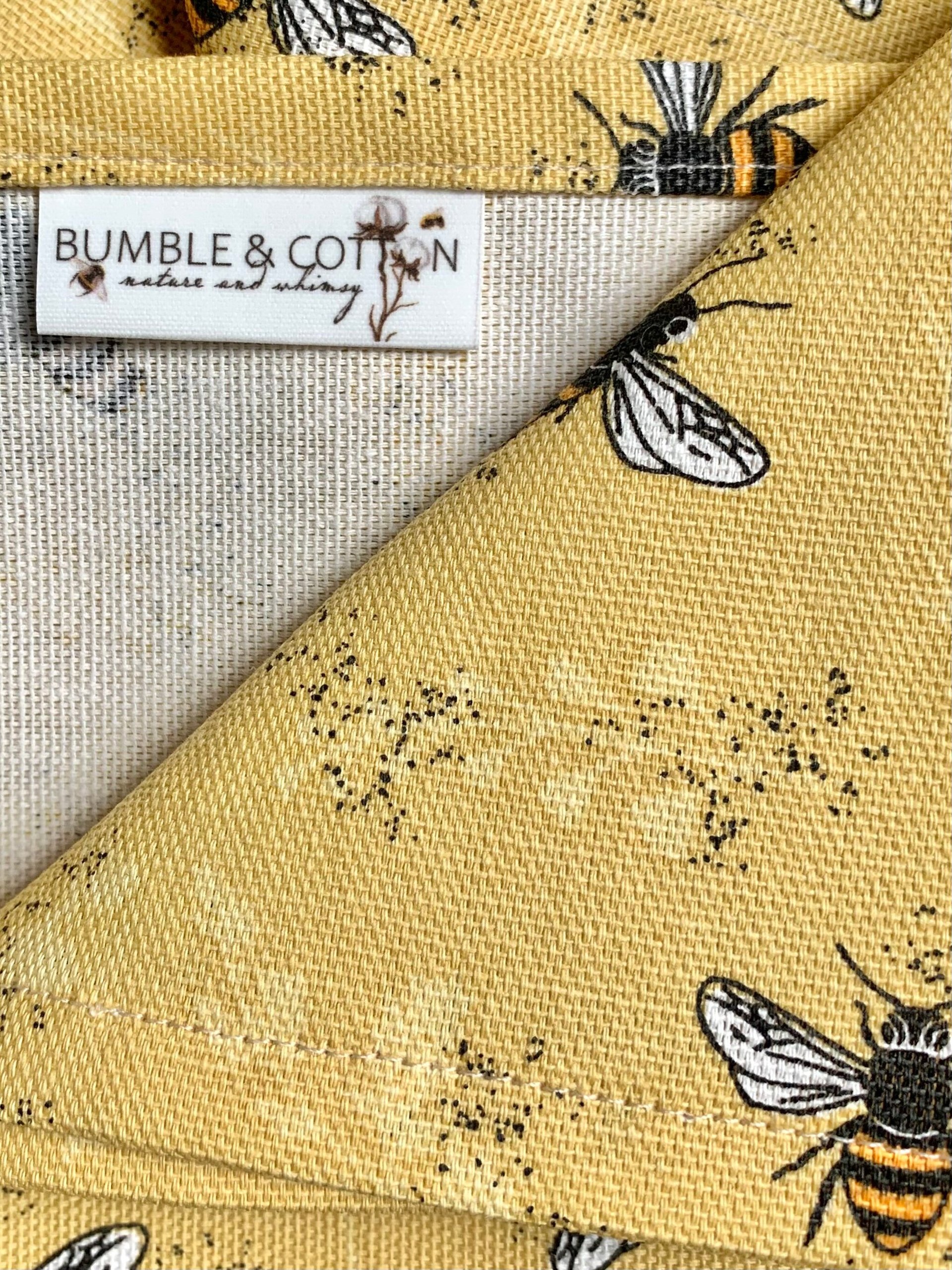 Bee's on Yellow Chef Towel || Nature Inspired Kitchen Towel
