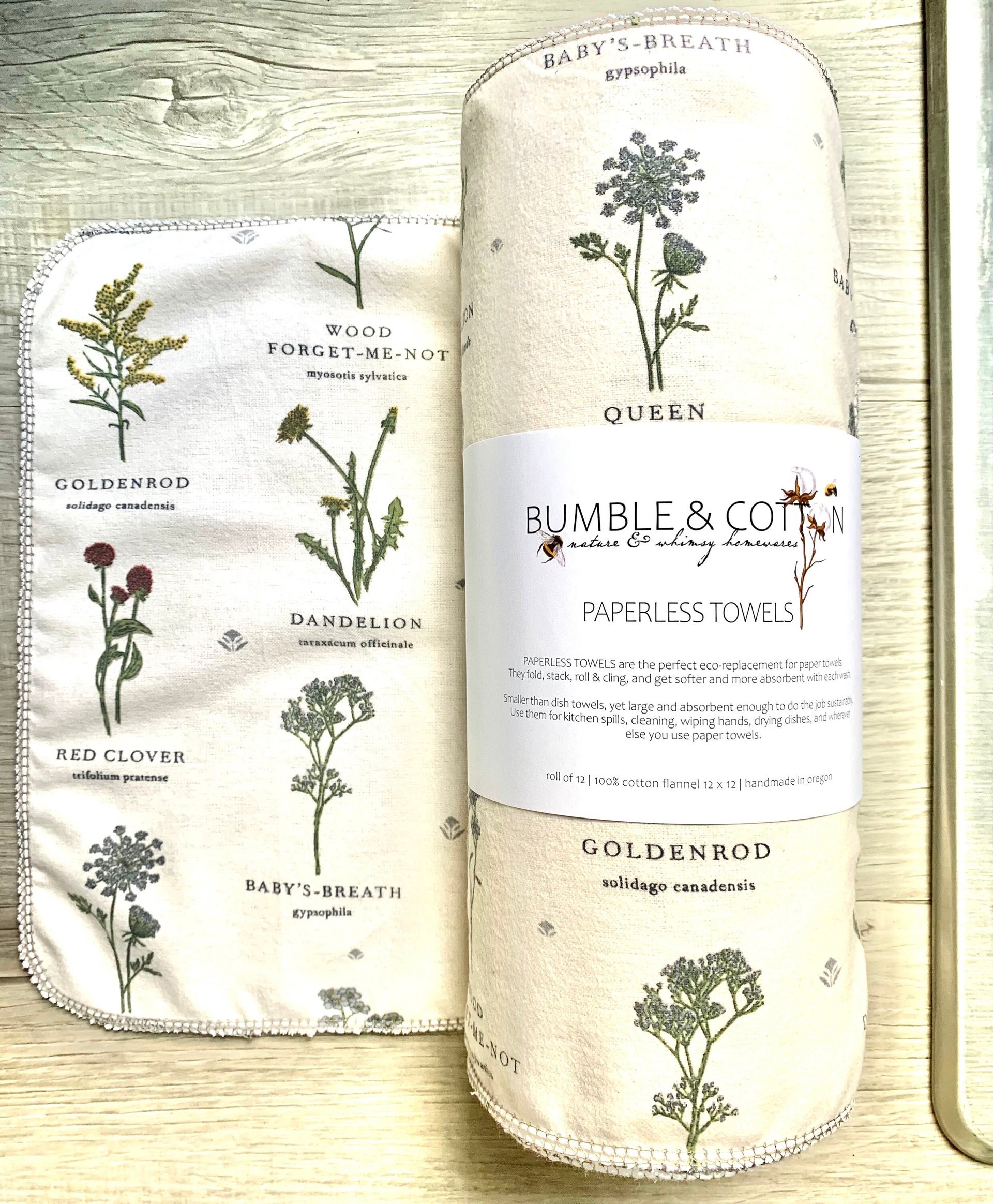 Botanical Flowers Paperless Towels