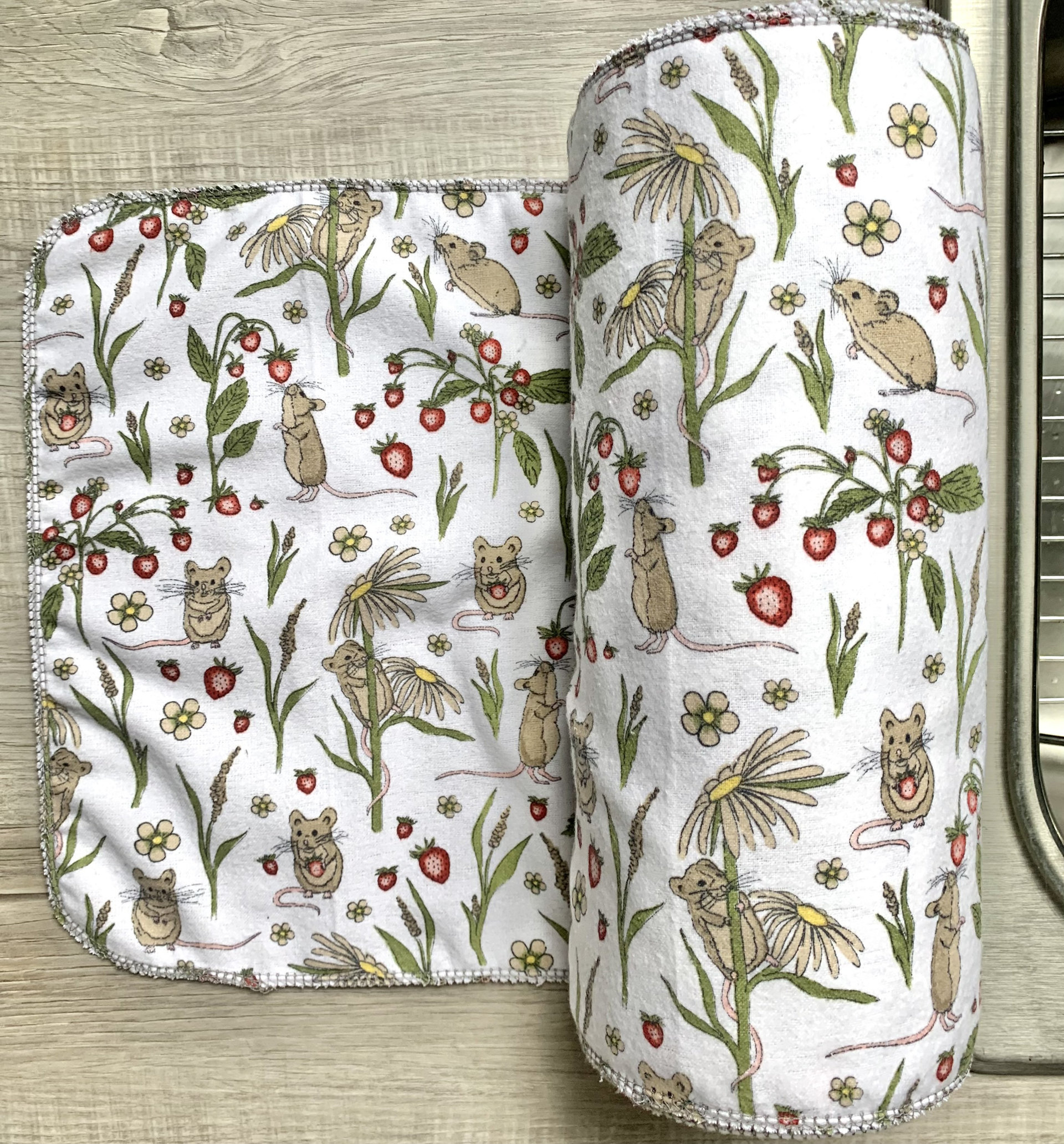 Mouse&Berries Paperless Towels || Unpaper Towels || Zero Waste Kitchen 12x12 Sheets