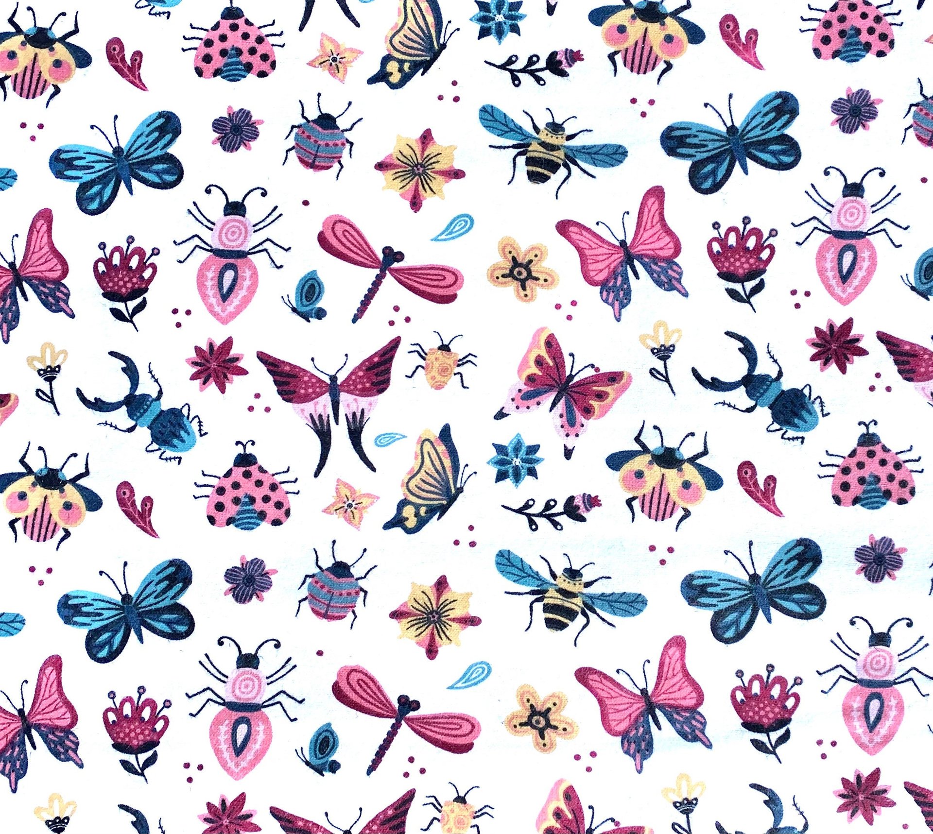 Bugs Beetles Butterflies Paperless Towels || Unpaper Towels || Eco Sustainable Kitchen 12x12 Sheets