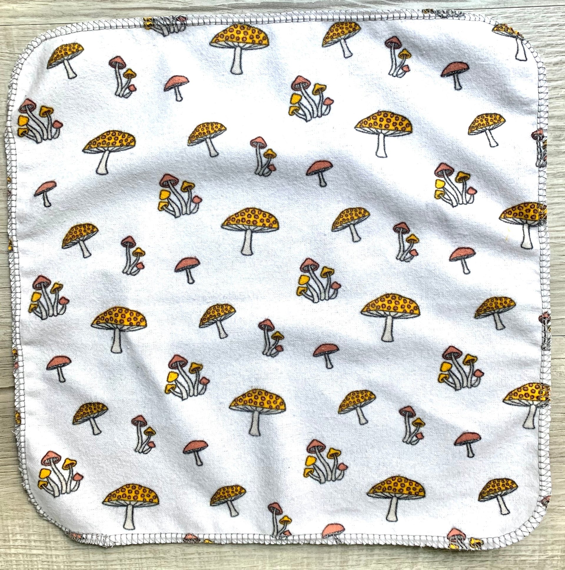 Funny Mushrooms Paperless Towels || Unpaper Towels || Eco Sustainable Zero Waste Kitchen || Mushroom Cloth Napkins 12x12 Sheets