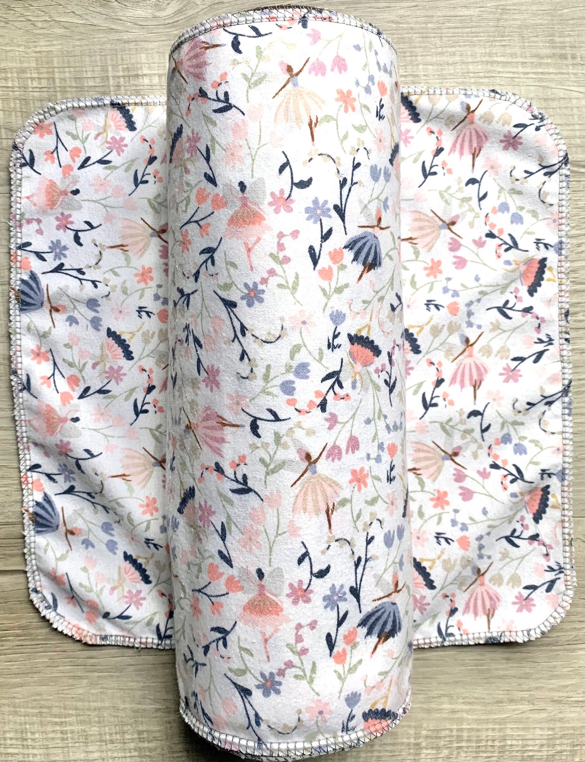 Flower Fairies Paperless Towels || Unpaper Towels || Eco Sustainable Zero Waste Kitchen 12x12 Sheets