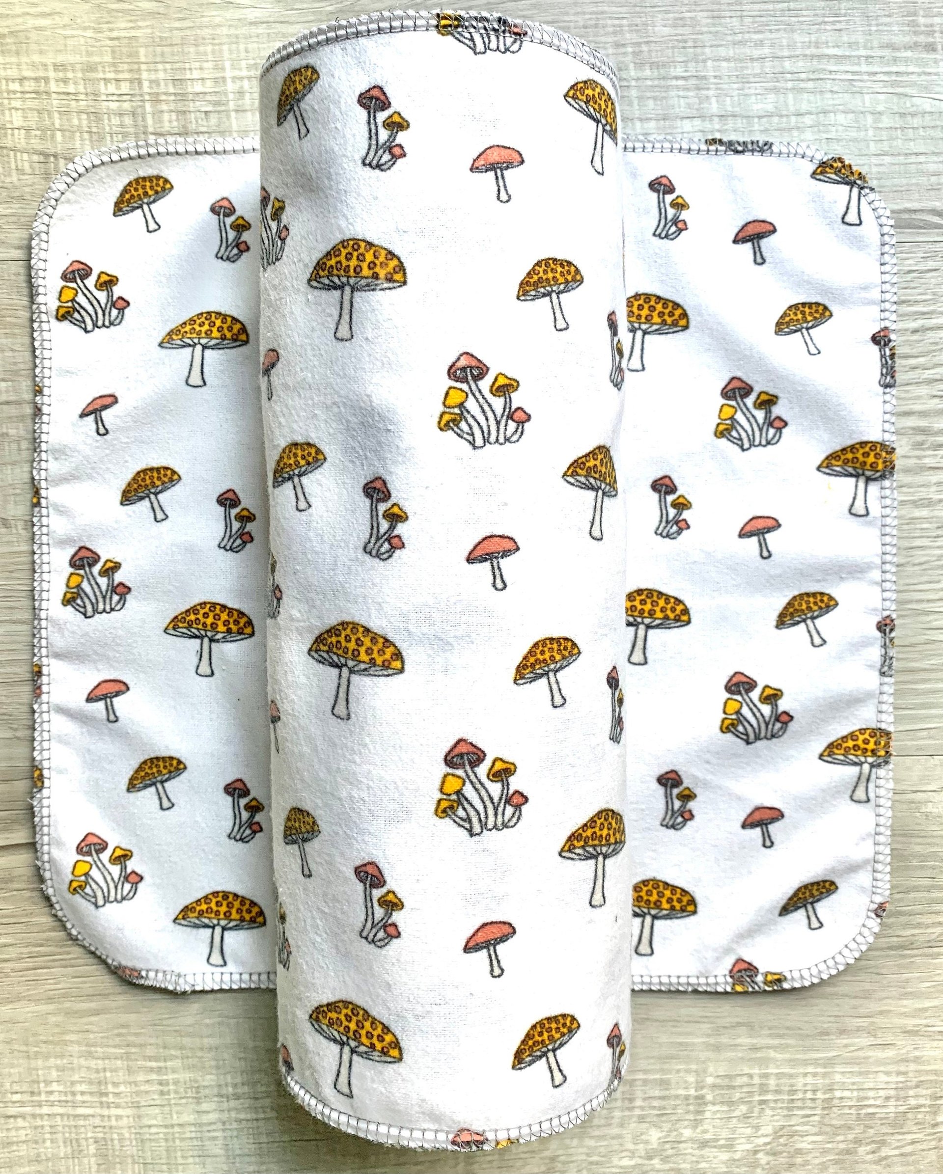 Funny Mushrooms Paperless Towels || Unpaper Towels || Eco Sustainable Zero Waste Kitchen || Mushroom Cloth Napkins 12x12 Sheets