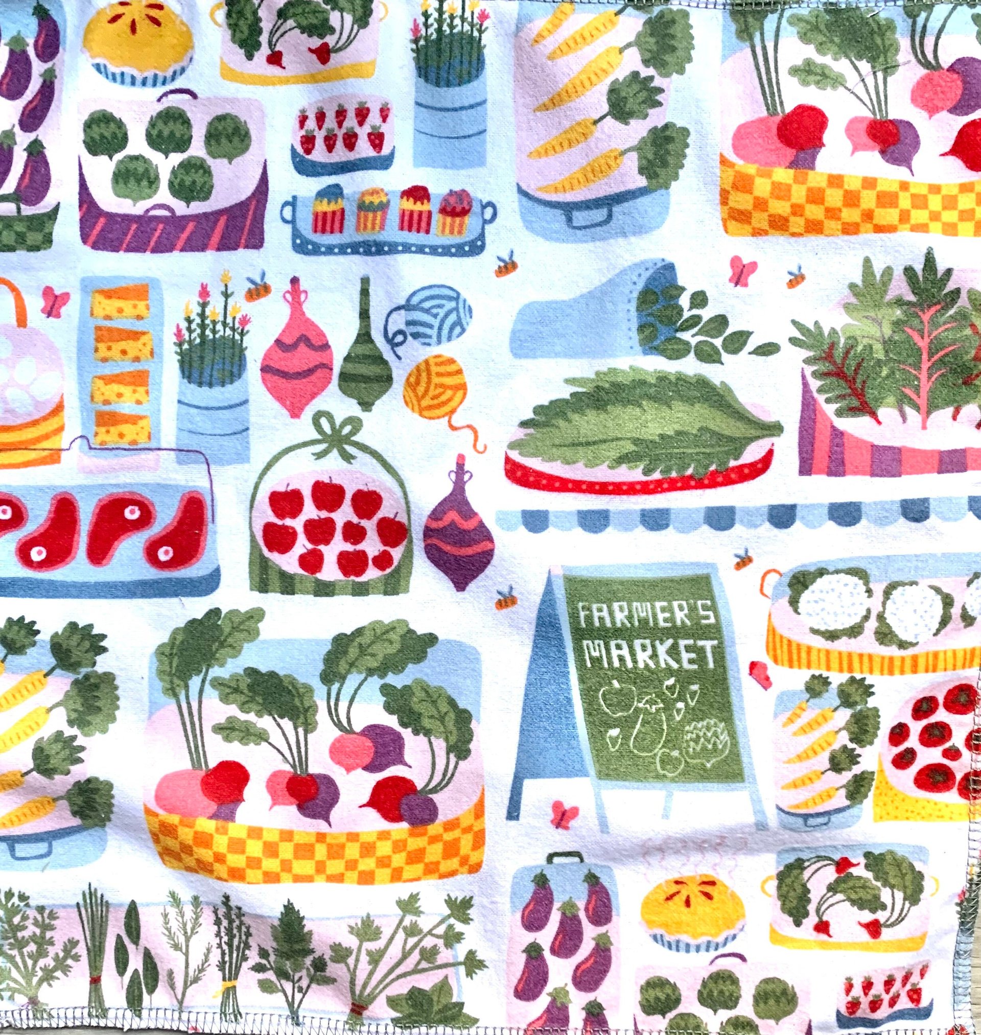 Farmers Market Paperless Towels || Unpaper Towels || Eco Sustainable 12x12 Sheets