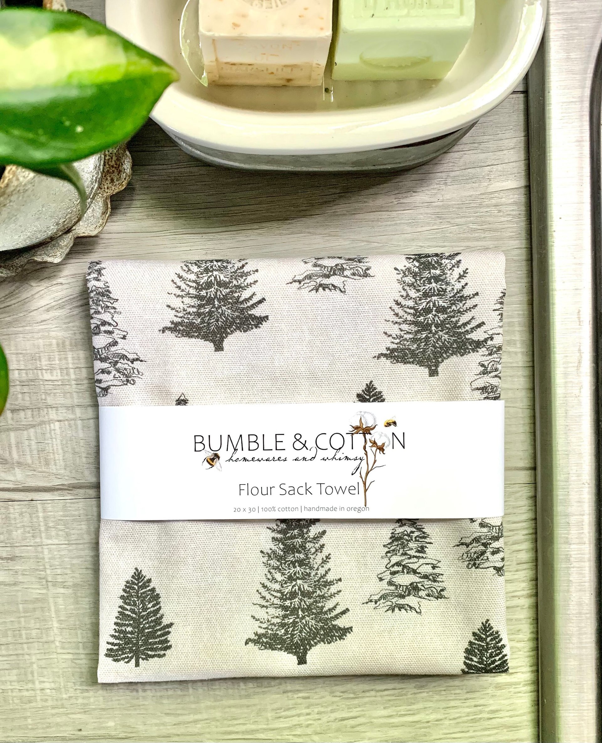 Pine Trees Chef Towel || Pine Trees Kitchen Towel || Flour Sack Towel